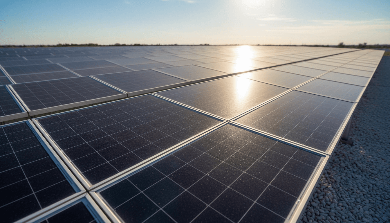 Panneaux solaires sur un toit commercial à Abidjan