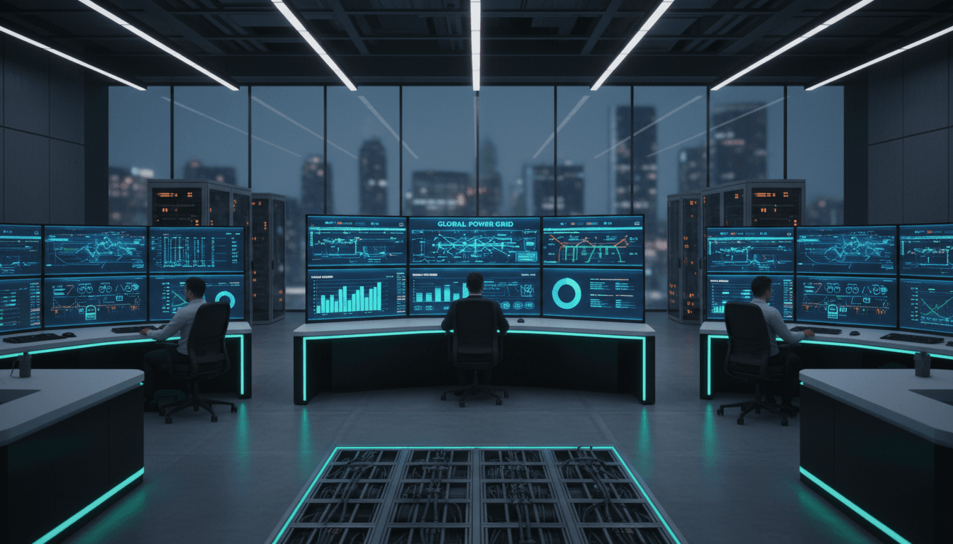 Panneau de contrôle smart grid avec circuits étiquetés